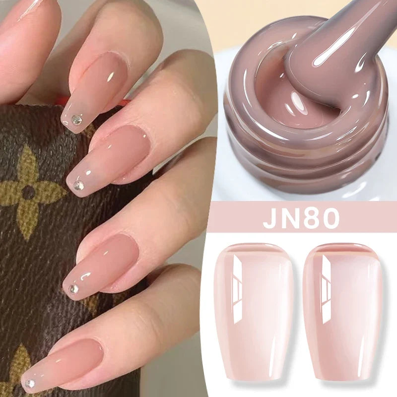 BORN PRETTY 83 Colors 10ml Jelly Nude Gel Nail Polish Autumn Amber Semi Transparent Manicure Soak off UV LED Nails Gel Varnish 66