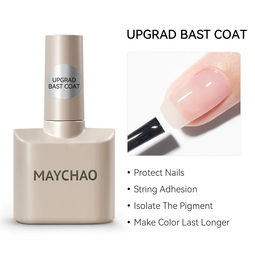 MAYCHAO 12ml Jelly Gel Nail Polish Semi Permanent Top Coat Soak Off UV LED Gel Art Nail Varnish Manicure Long Lasting Nail Gel 40
