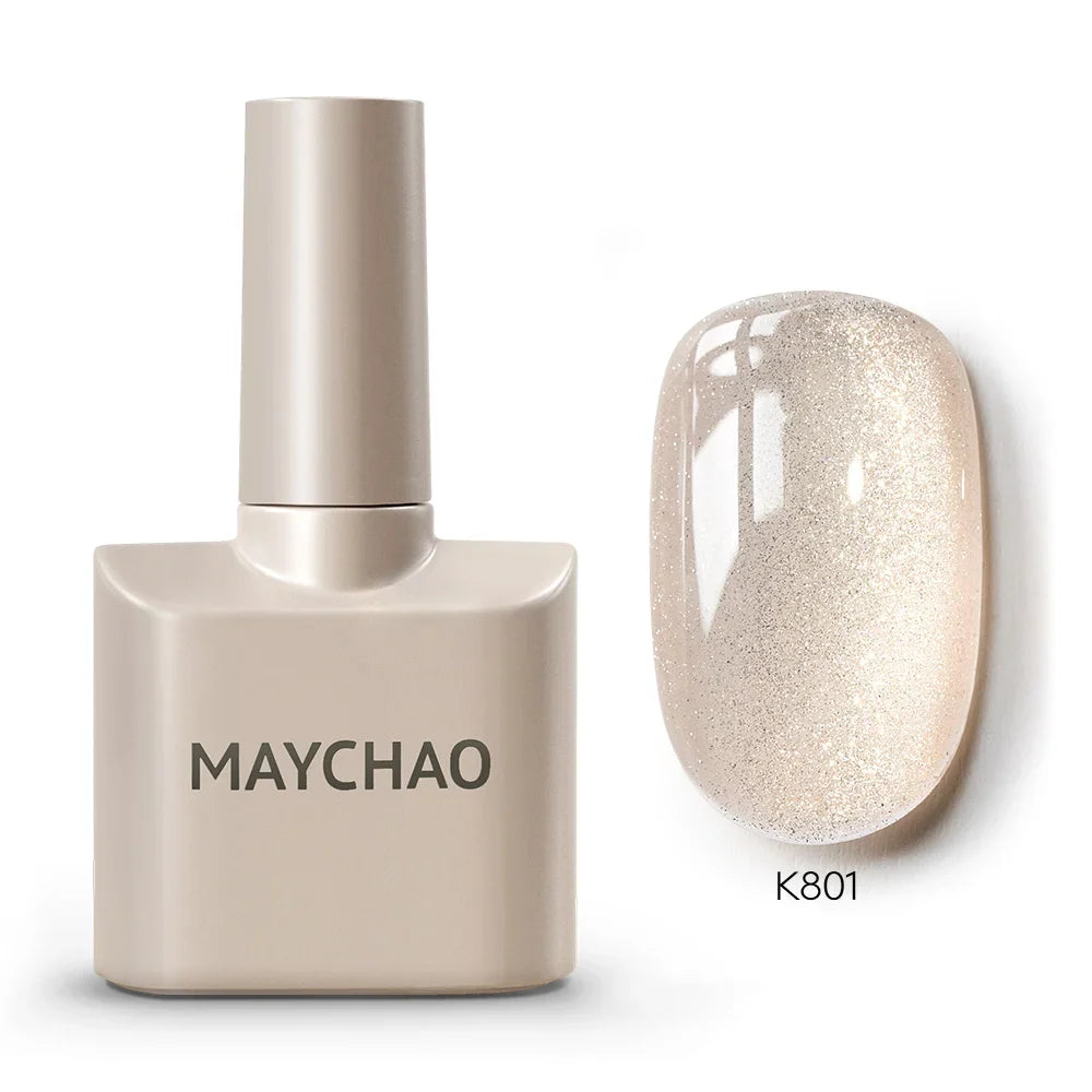 MAYCHAORomantic Galaxy Cat Eye Gel Nail Polish With Magnet Soak off UV Holographic Magnetic Rainbow Gel Polish for Nail Manicure 39