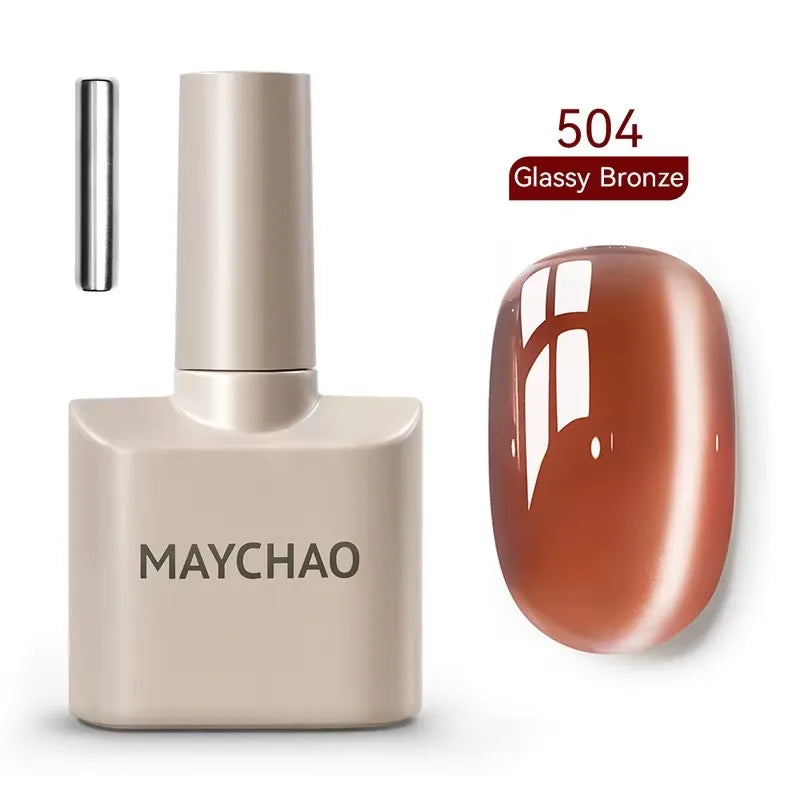 MAYCHAORomantic Galaxy Cat Eye Gel Nail Polish With Magnet Soak off UV Holographic Magnetic Rainbow Gel Polish for Nail Manicure 47