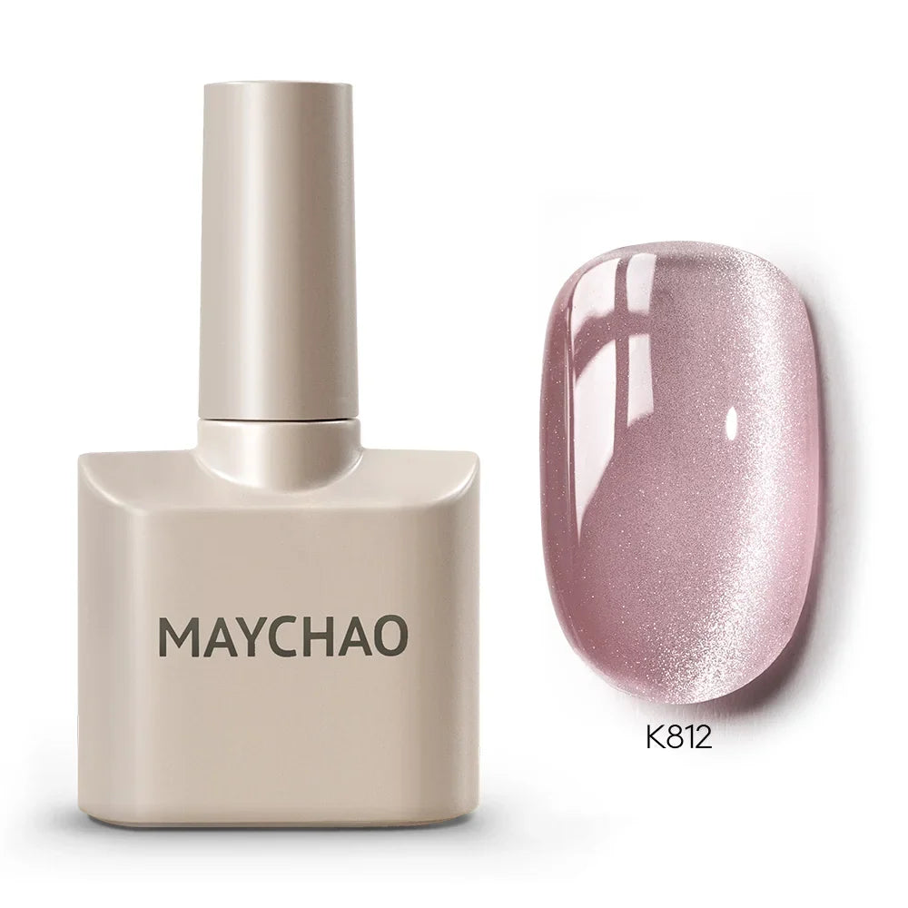 MAYCHAORomantic Galaxy Cat Eye Gel Nail Polish With Magnet Soak off UV Holographic Magnetic Rainbow Gel Polish for Nail Manicure 37