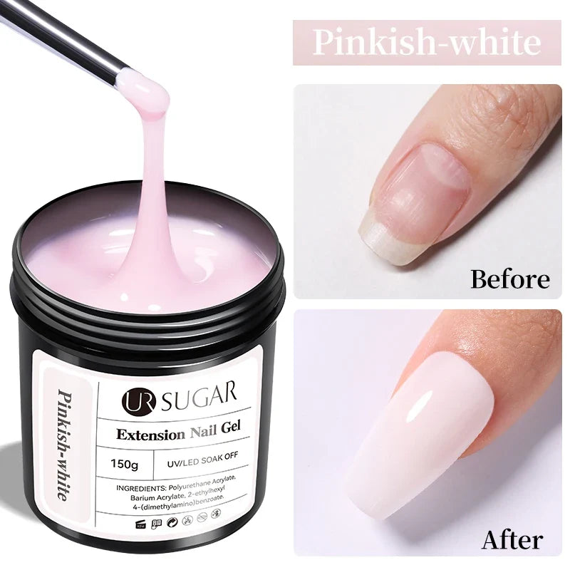 UR SUGAR 150g Rubber Base Gel Nail Polish Sparking Aurora Glitter Rubber Varnish Soak Off Semi permanent UV LED Gel Manicure 19