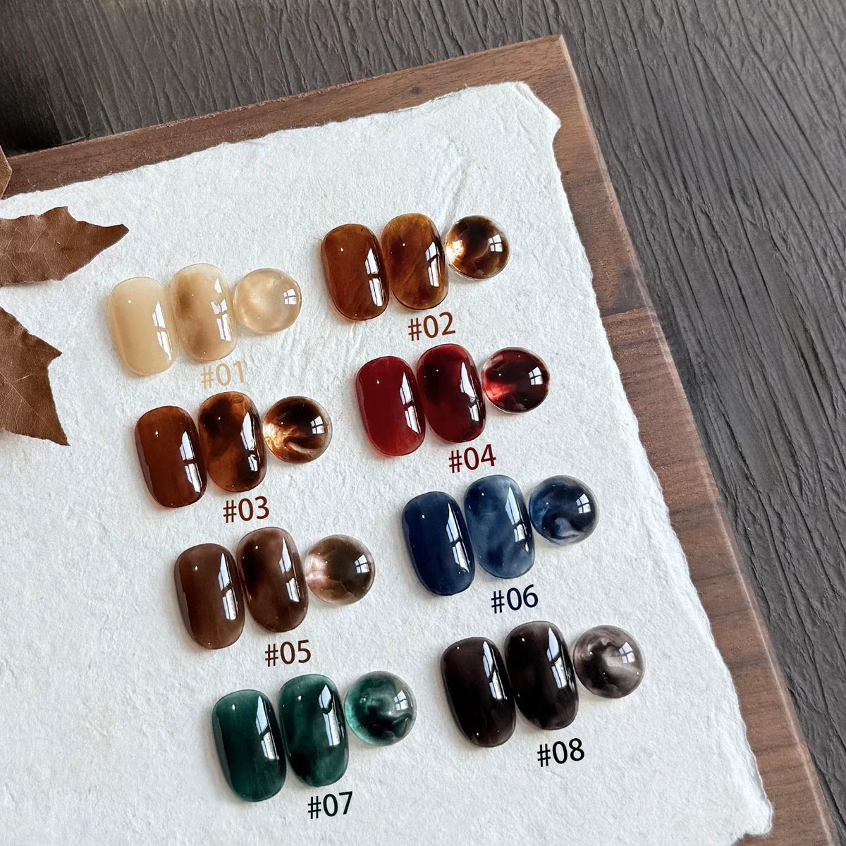 MIANEL 10ML Brown Amber Series Jelly Gel Nail Polish 2026 New Popular Ice Clear Caramel Nail Polish Black Nails 1-6pcs 14
