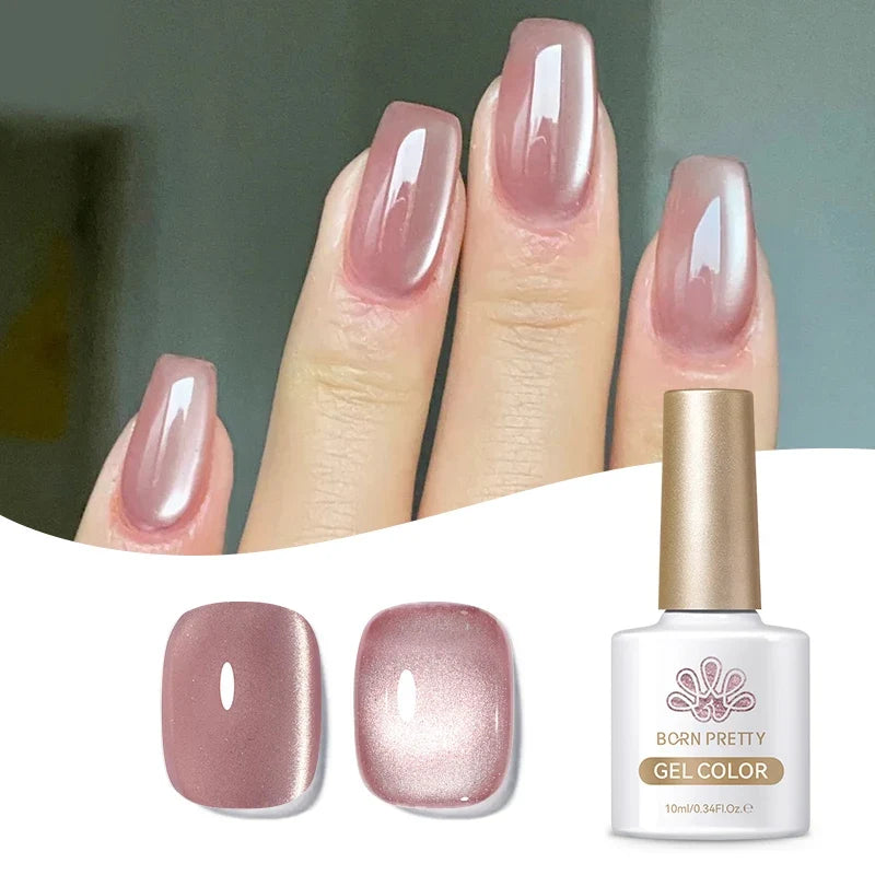 BORN PRETTY 10ml Fruit Purple Grape Cat Magnetic Gel Nail Polish 2025 New Whitening Guava Glass Beads Varnish Nail Supplies 41