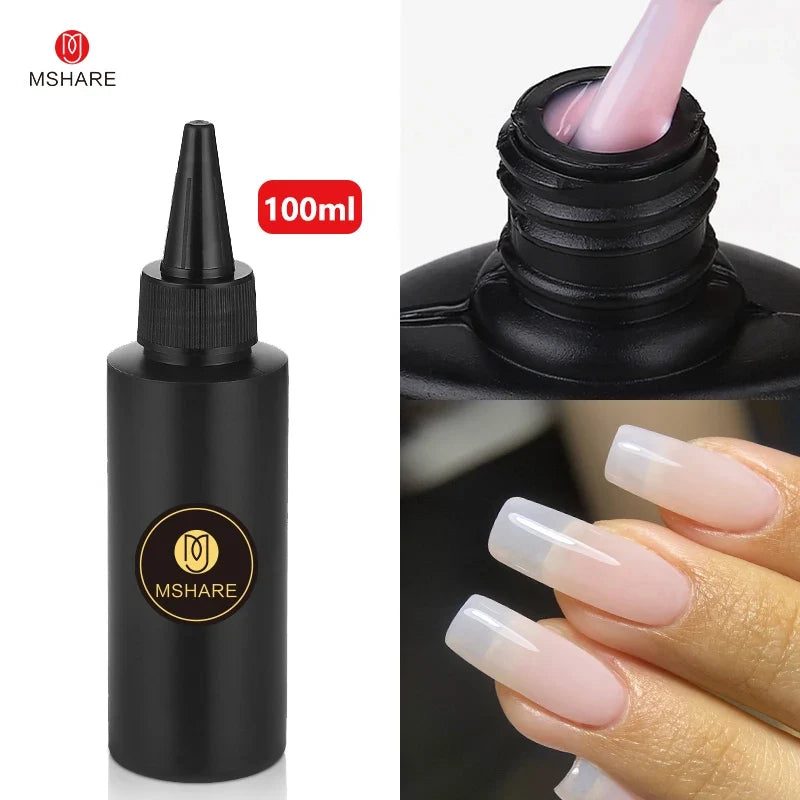 MSHARE 100ML Nail Gel Polish Soak Off UV LED Nails Vernis Semi Permanent Varnish Polish White Red Nail Gel Art 11