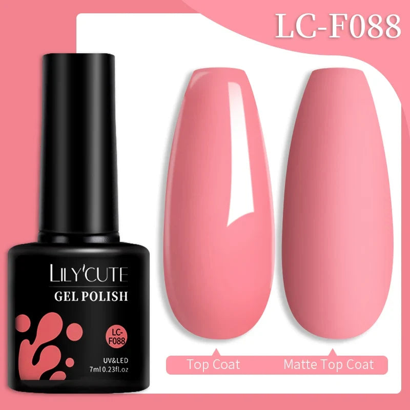 LILYCUTE 7ML Colorful Gel Nail Polish 129 Colors Long Lasting For Manicure Semi Permanent Base Top Coat Nail Art UV Gel Varnish 69
