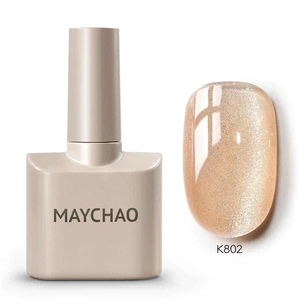 MAYCHAORomantic Galaxy Cat Eye Gel Nail Polish With Magnet Soak off UV Holographic Magnetic Rainbow Gel Polish for Nail Manicure 64