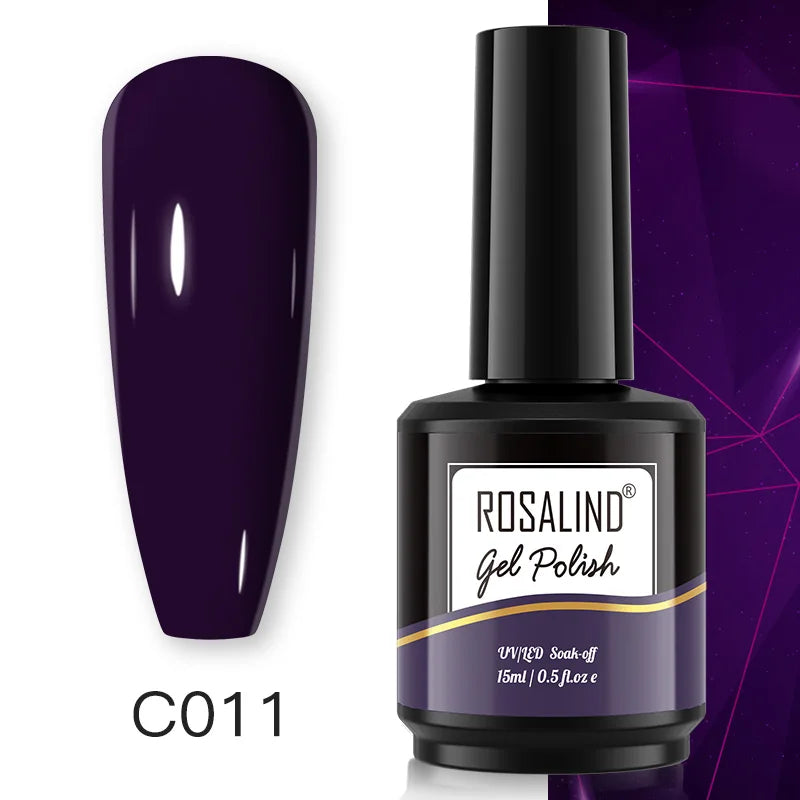 ROSALIND 7ml/15ml Summer Green Gel Nail Polish Semi Permanent Nail Art Manicure Soak Off Top Base Matt Hybrid Varnishes UV Gel 76