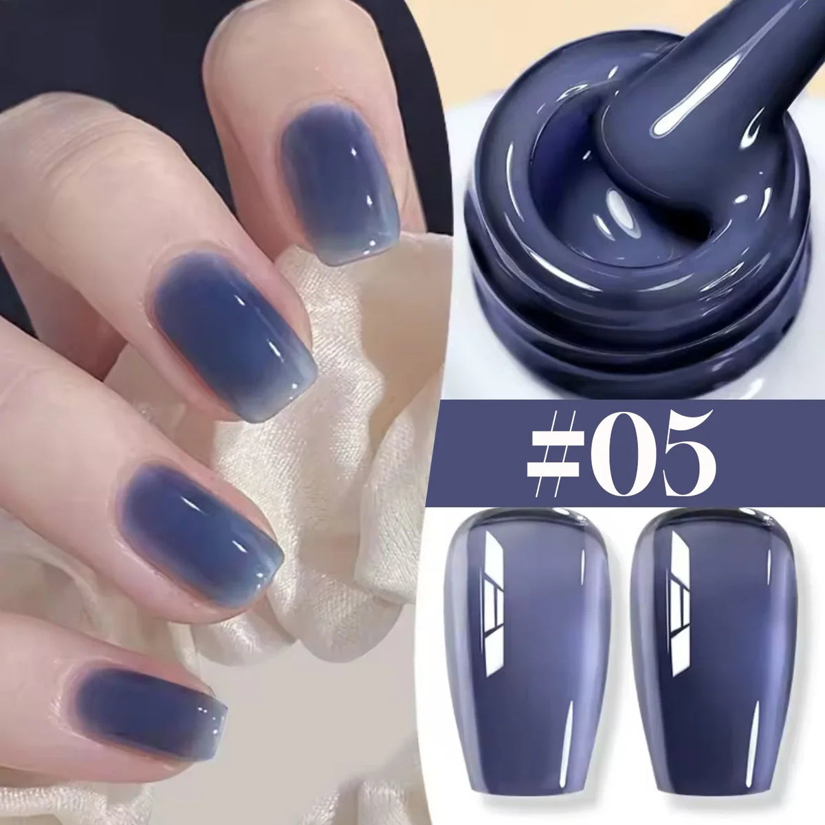 10ML 1-24PCS Milk White Jelly Gel Nail Polish Nail Art 2026 New Popular Nail Supplies UV LED Light Nails Black Red Nails 10