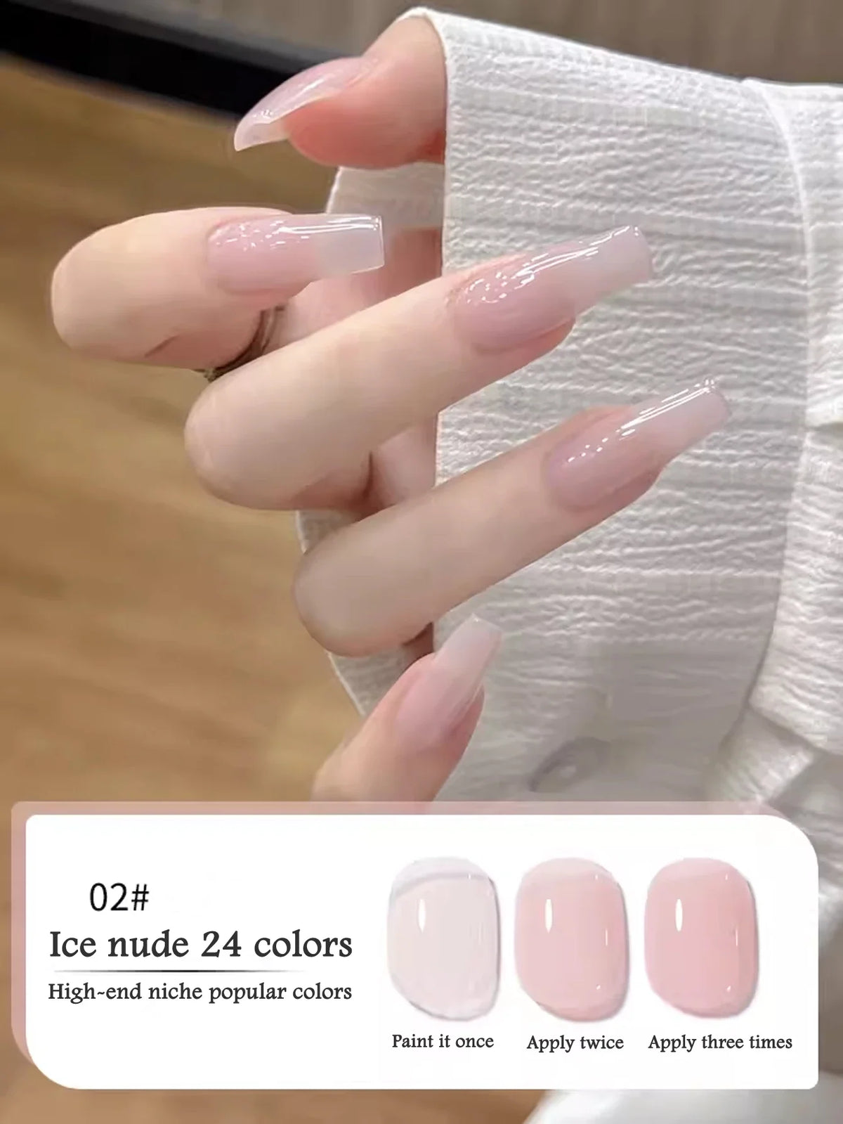 10ML 1-24PCS Milk White Jelly Gel Nail Polish Nail Art 2026 New Popular Nail Supplies UV LED Light Nails Black Red Nails 24