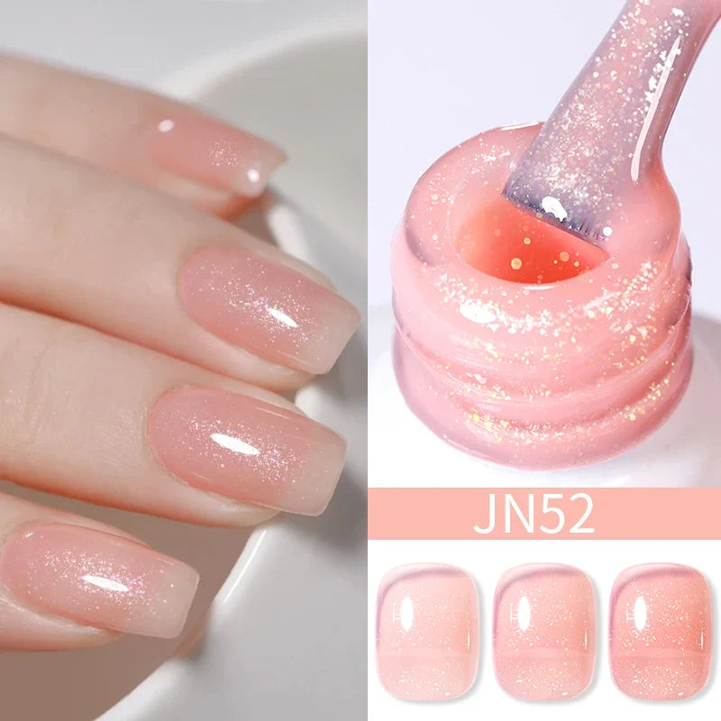 BORN PRETTY 10ml Blood Red Jelly Gel Nail Polish Halloween Nails Art Gel Polish Sheer Translucent Nail Gel for Winter Manicure 18