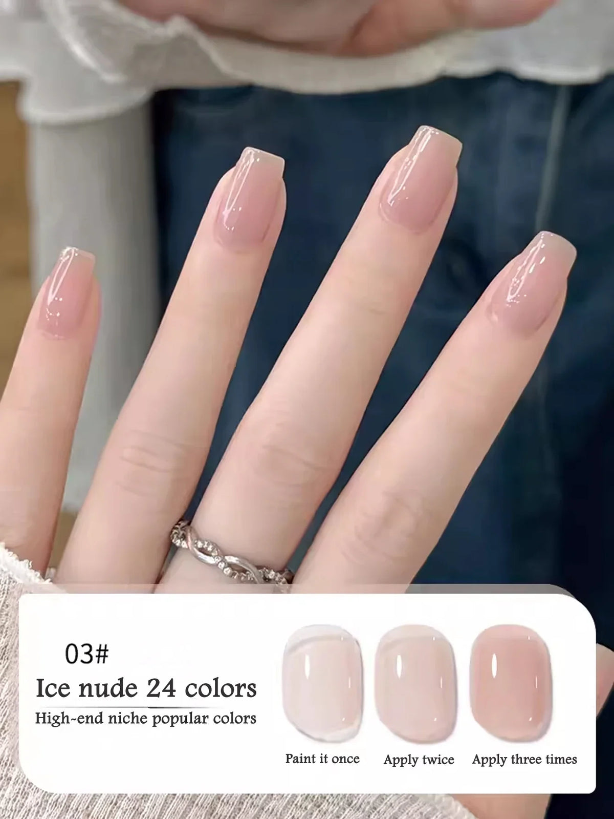 10ML 1-24PCS Milk White Jelly Gel Nail Polish Nail Art 2026 New Popular Nail Supplies UV LED Light Nails Black Red Nails 12
