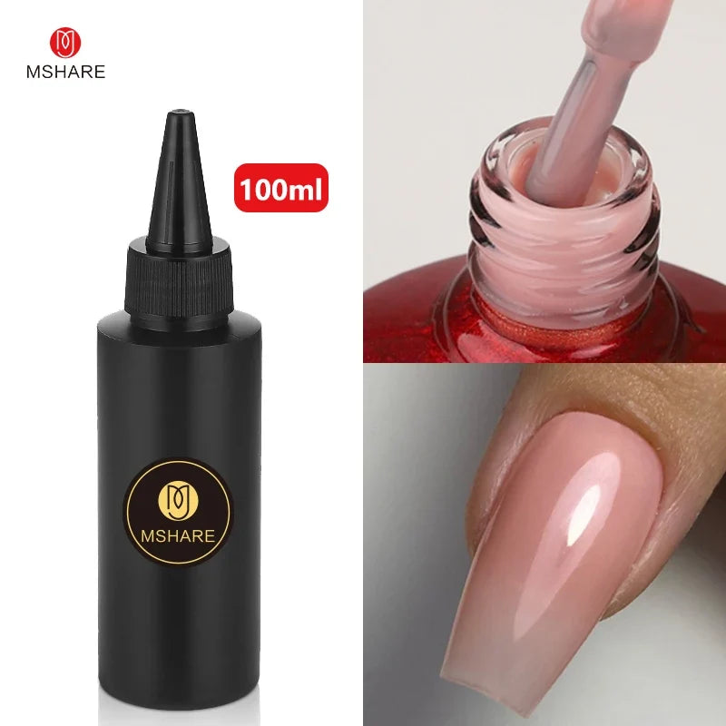 MSHARE 100ML Nail Gel Polish Soak Off UV LED Nails Vernis Semi Permanent Varnish Polish White Red Nail Gel Art 7