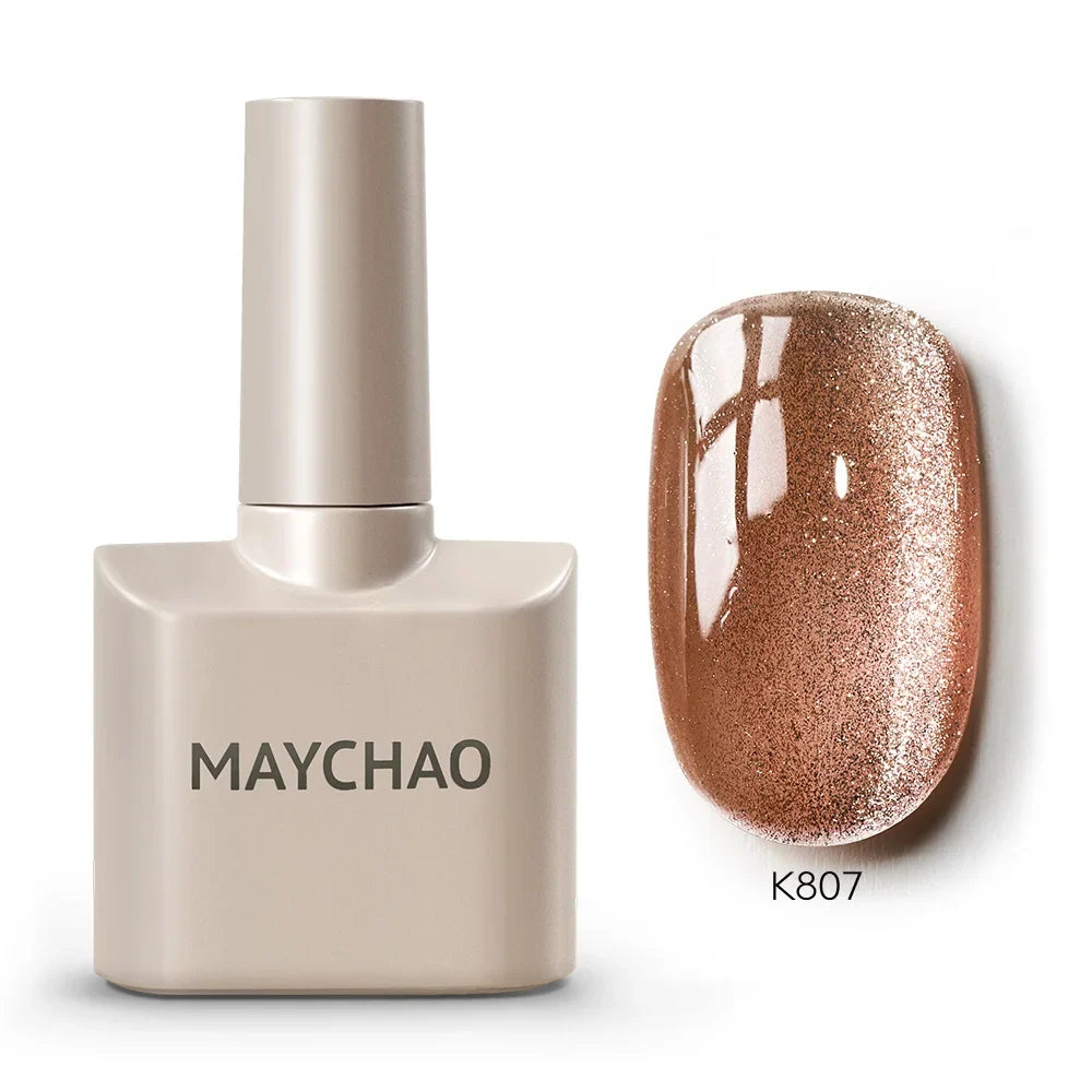MAYCHAORomantic Galaxy Cat Eye Gel Nail Polish With Magnet Soak off UV Holographic Magnetic Rainbow Gel Polish for Nail Manicure 22