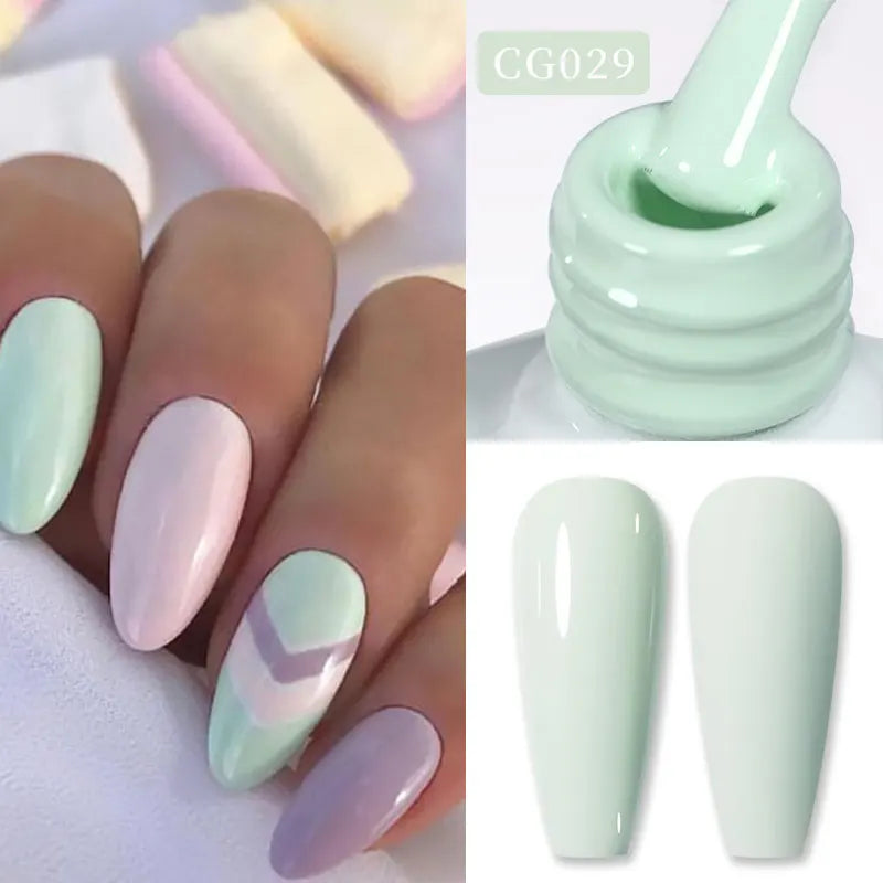 BORN PRETTY Jelly Nude Gel Nail Polish 10ml Light Pink Peach Translucent Color UV Light Cure Gel Varnish Nail Art DIY at Home 17