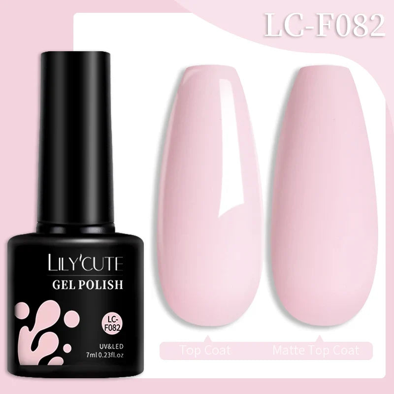 LILYCUTE 7ML Colorful Gel Nail Polish 129 Colors Long Lasting For Manicure Semi Permanent Base Top Coat Nail Art UV Gel Varnish 142