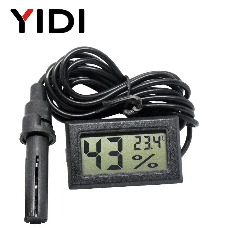 Mini LCD Digital Thermometer Hygrometer | Dual Probe Temperature Humidity Monitor 10