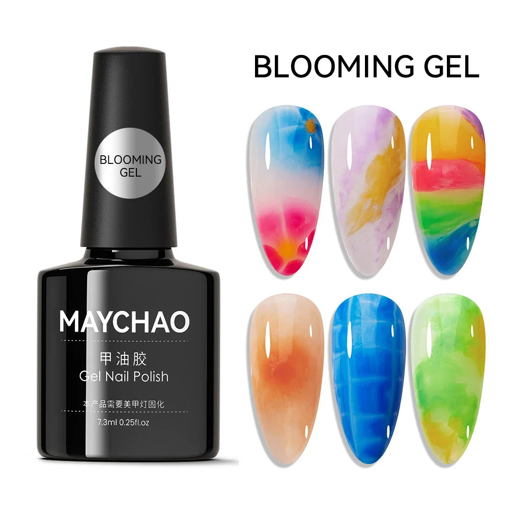 MAYCHAO 12ml Jelly Gel Nail Polish Semi Permanent Top Coat Soak Off UV LED Gel Art Nail Varnish Manicure Long Lasting Nail Gel 28