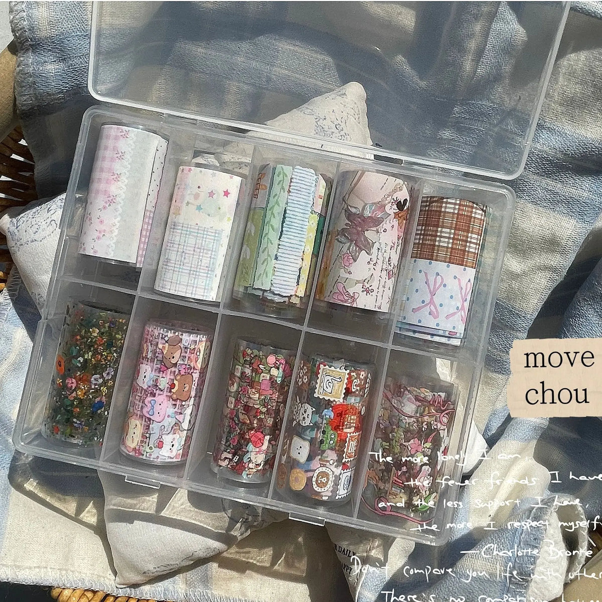 10Rolls Plaid Thousand-Bird Bow  Stars Nail Foils Transfer Paper  Nail Art Stickers  Manicure Set Decal  Nails Decoration 47