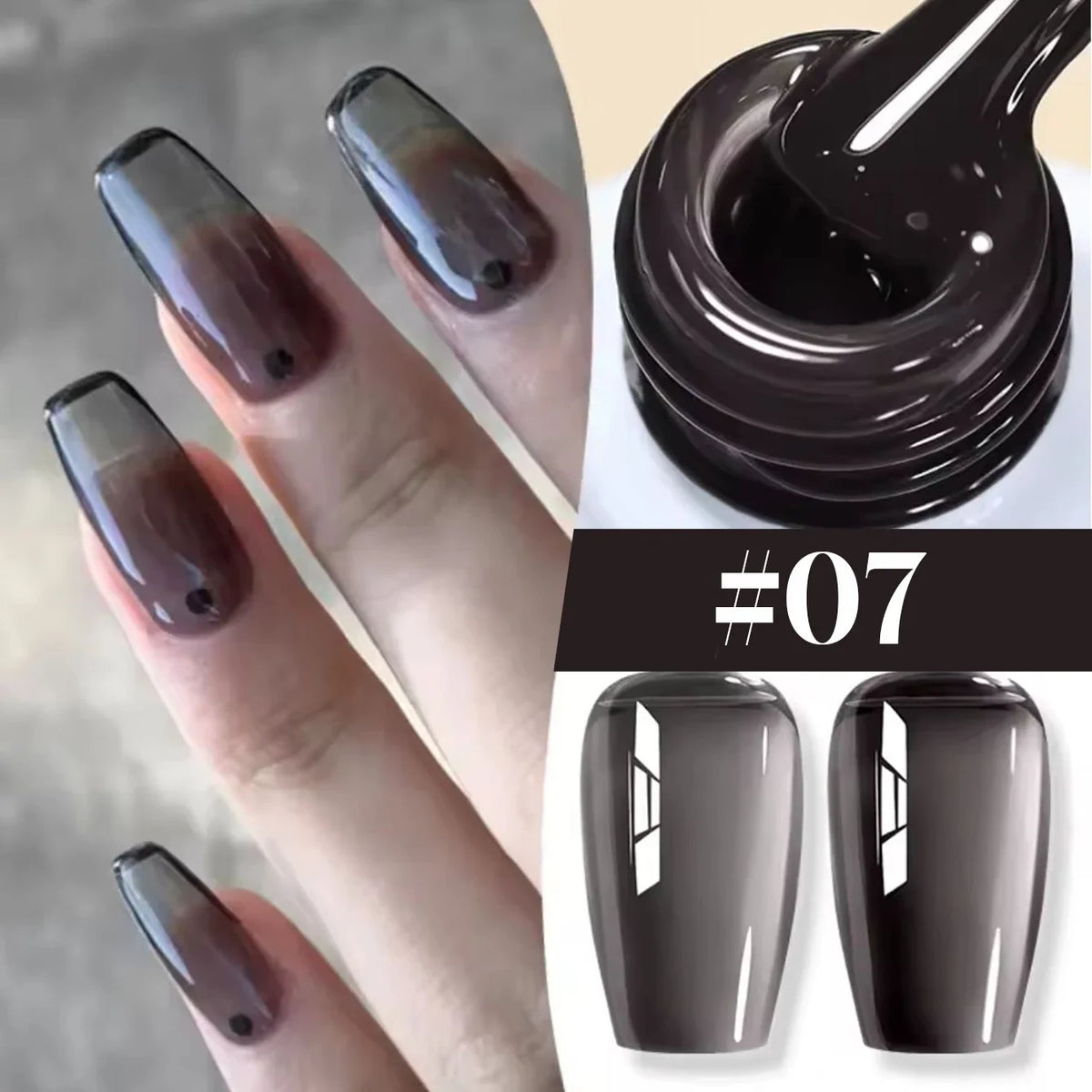 10ML 1-24PCS Milk White Jelly Gel Nail Polish Nail Art 2026 New Popular Nail Supplies UV LED Light Nails Black Red Nails 9