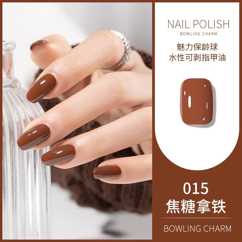 40 Colors New Nail Polish for Summer Water-based Quick Drying Tearable Nail Art Semipermanent Monochrome No Baking Lamp Varnish 25
