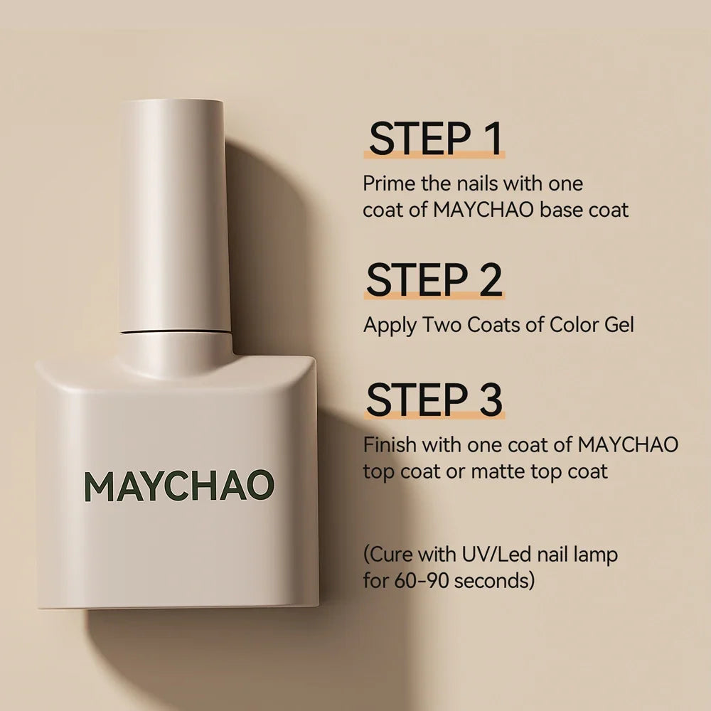 MAYCHAORomantic Galaxy Cat Eye Gel Nail Polish With Magnet Soak off UV Holographic Magnetic Rainbow Gel Polish for Nail Manicure 5