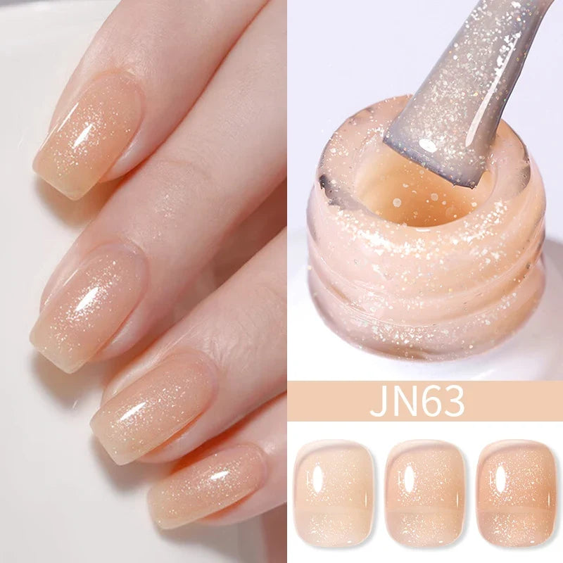 BORN PRETTY 10ml Blood Red Jelly Gel Nail Polish Halloween Nails Art Gel Polish Sheer Translucent Nail Gel for Winter Manicure 19