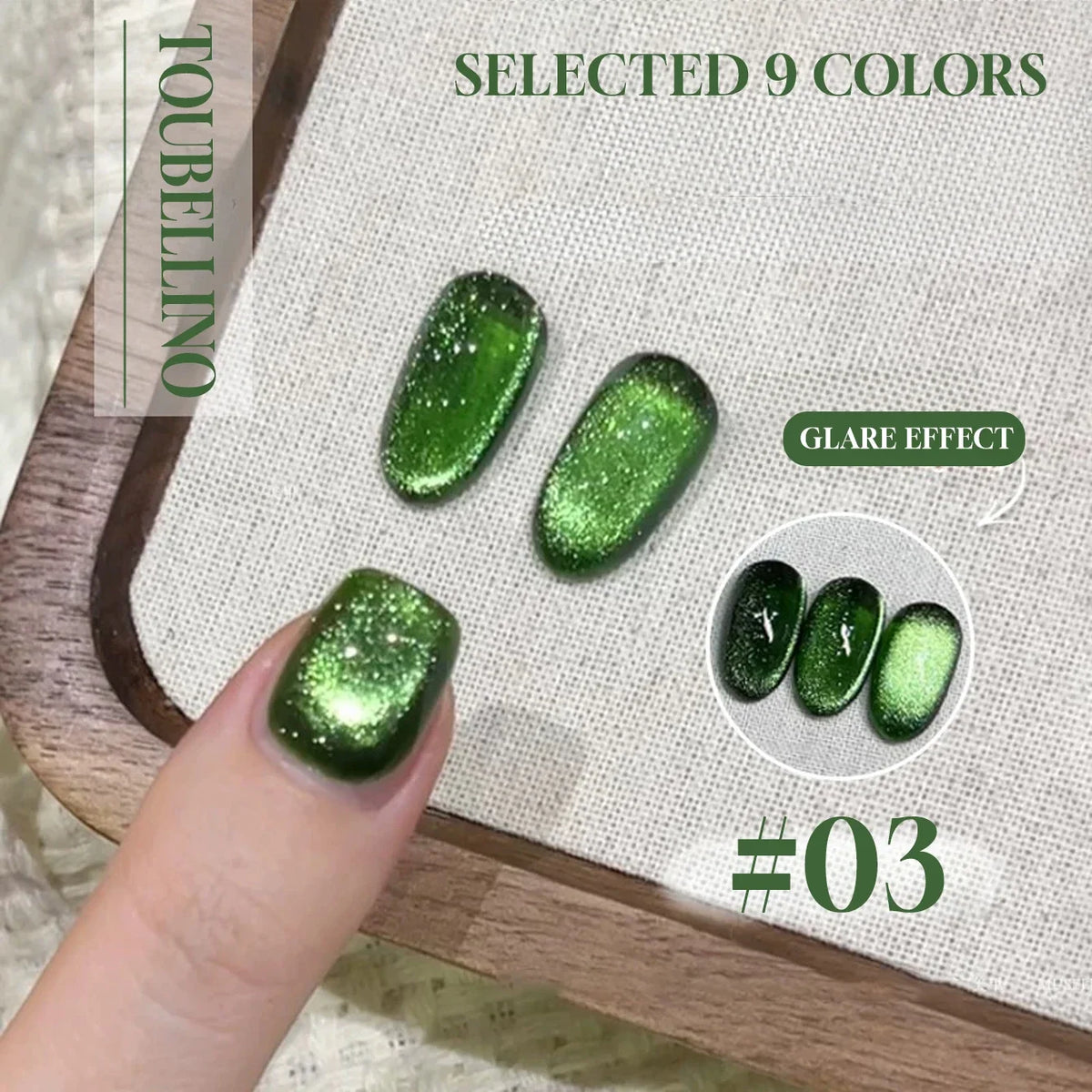 MIANEL 12ML Emperor Green Cat Eye Gel Nail Polish Whitenning Nails Green Nails Suitable For Nail Salons Nail Supplies  1-21pcs 14