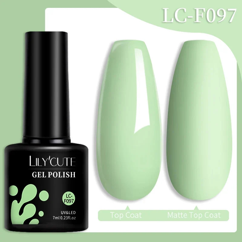 LILYCUTE 7ML Colorful Gel Nail Polish 129 Colors Long Lasting For Manicure Semi Permanent Base Top Coat Nail Art UV Gel Varnish 63