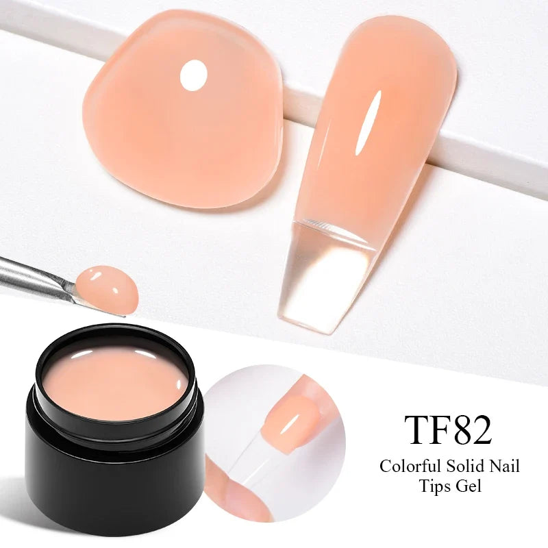 Milky White Nail Extension Gel Clear Nude Building UV Gel For Nails Finger Extensions Form Tips French Nails Manicure Nail Art 23