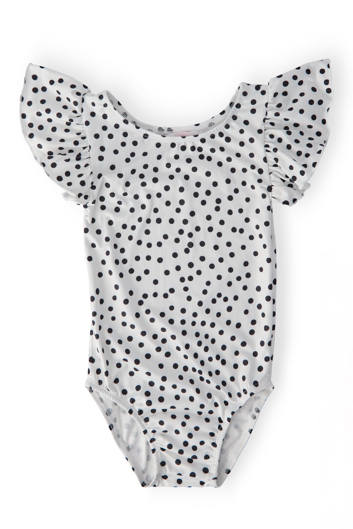 Scattered Dot S/S Flutter Sleeve Leotard 1