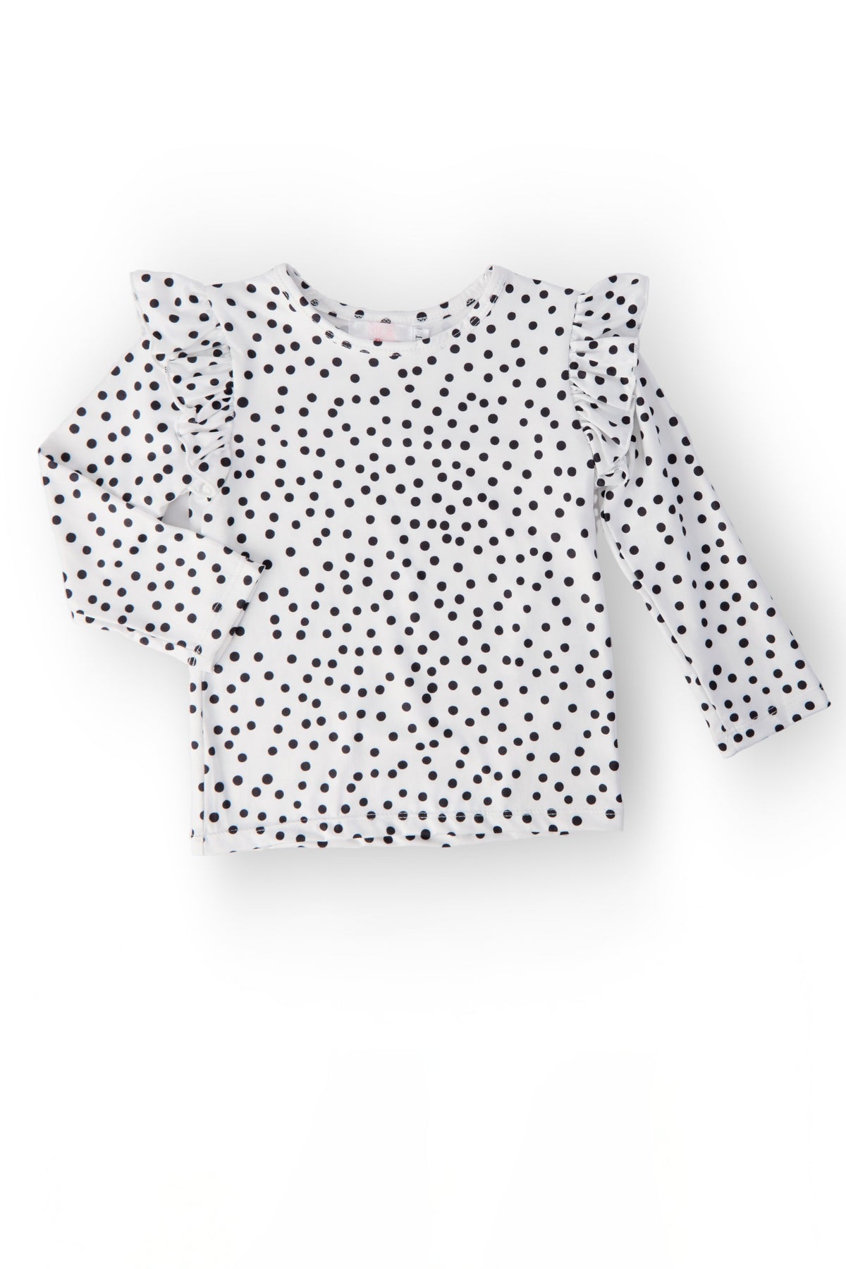 Scattered Dot L/S Ruffle Tee 1