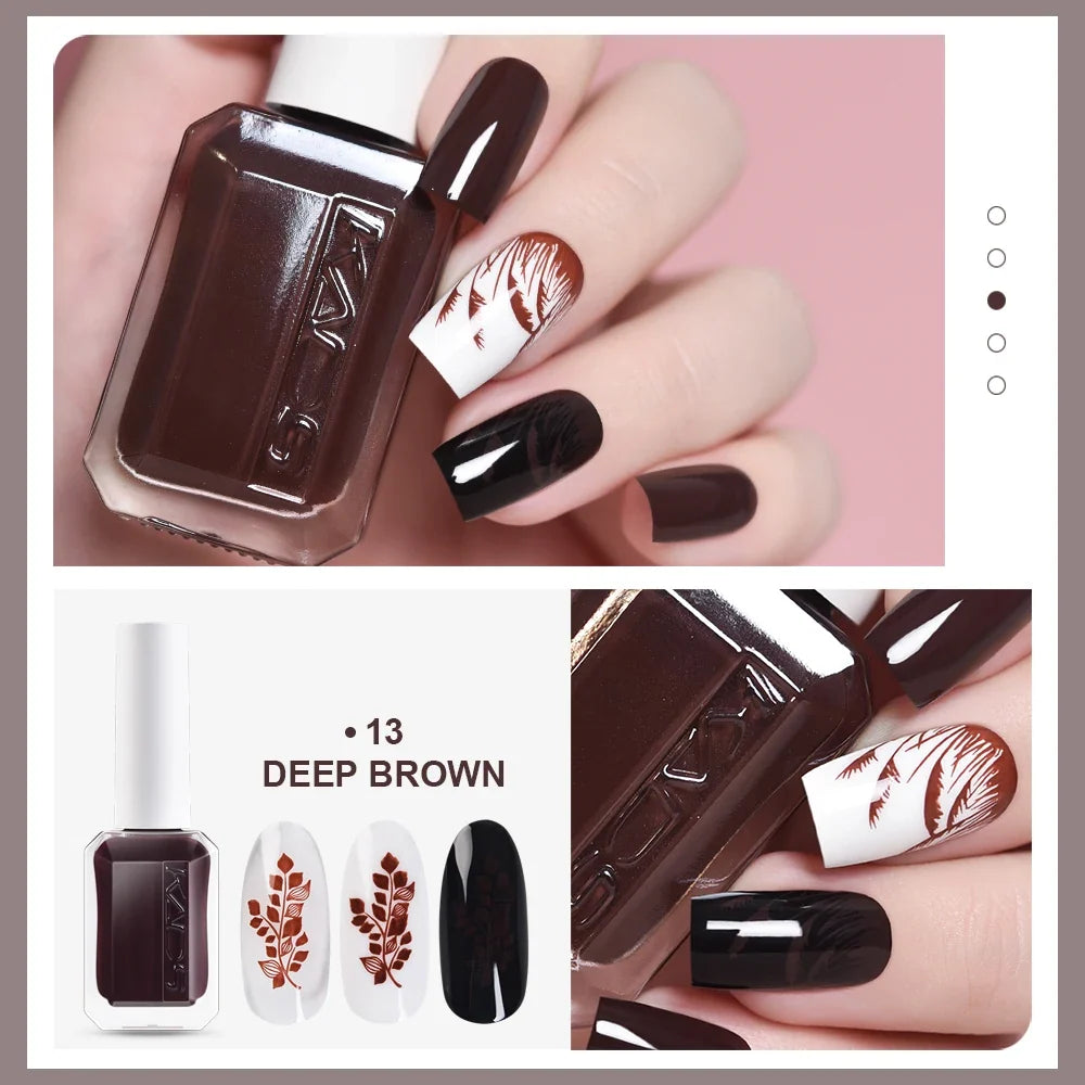 KADS Professional 11ml 24 Colors Nail Stamping Polish Gold Silver Nails Art Varnish for Stamping Plate DIY Nail Printing Polish 20