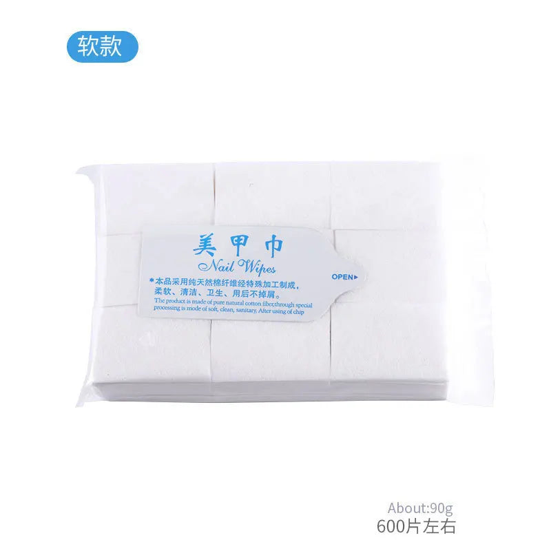 400/600Pcs/pack Solid Durable Nail Tools Manicure Gel Nail Polish Remover Pads Lint-Free Wipes 100% Cotton Napkins Wraps 9
