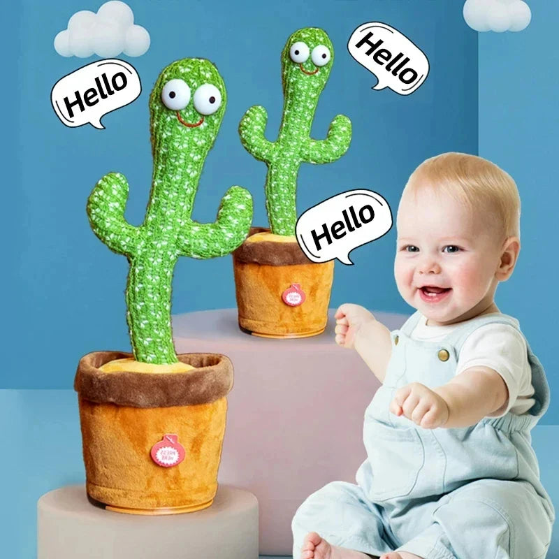 1pc Dancing Cactus Toy,Repeat Talking ,Song Speaker Wriggle Dancing Sing Talk, Plushie Stuffed ,Interaction and Decoration 3