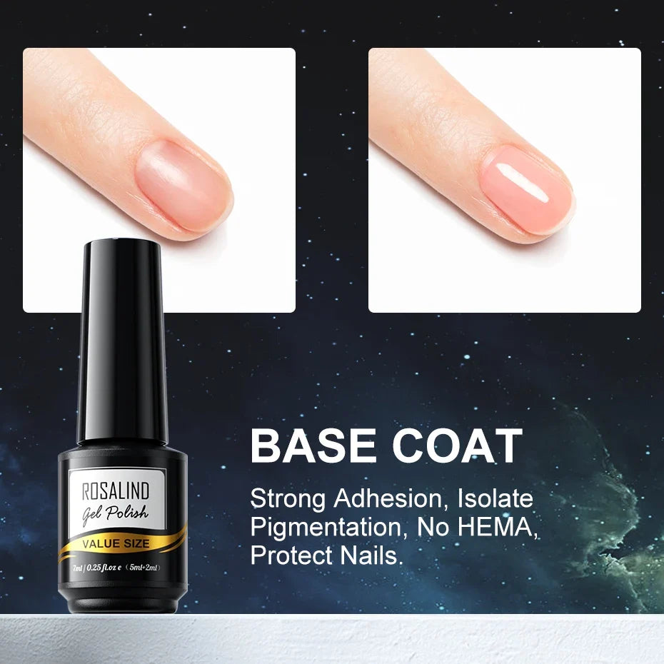 ROSALIND 7ml/15ml Summer Green Gel Nail Polish Semi Permanent Nail Art Manicure Soak Off Top Base Matt Hybrid Varnishes UV Gel 55