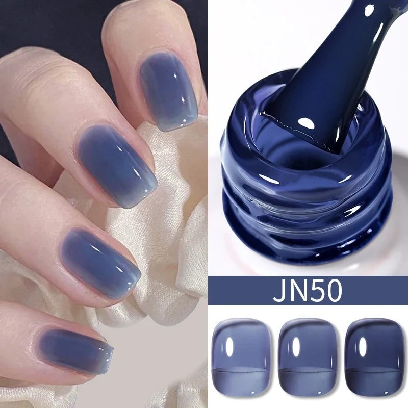 BORN PRETTY 10ml Blood Red Jelly Gel Nail Polish Halloween Nails Art Gel Polish Sheer Translucent Nail Gel for Winter Manicure 98