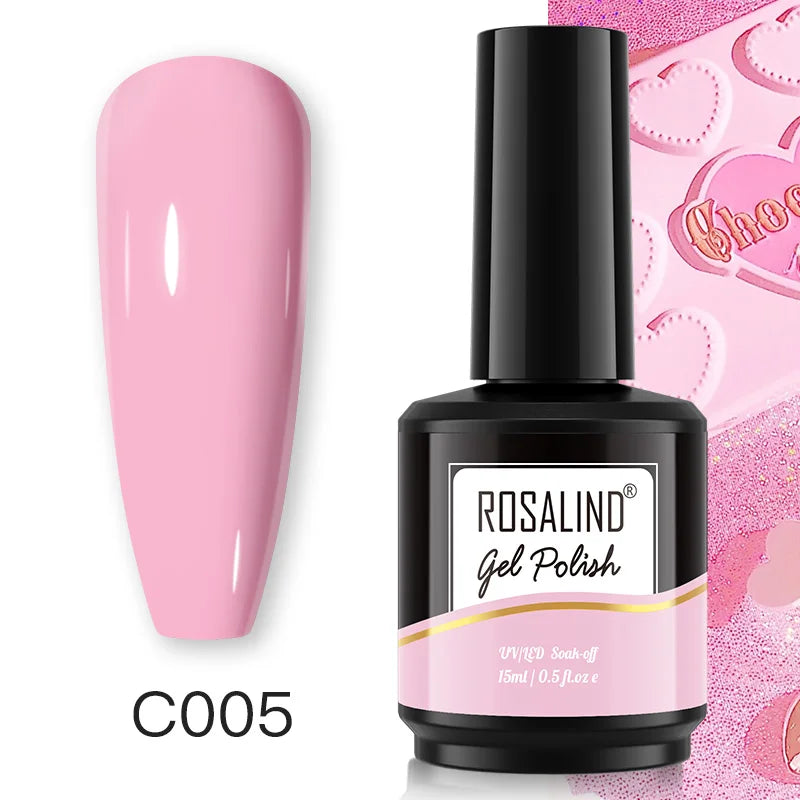 ROSALIND 7ml/15ml Summer Green Gel Nail Polish Semi Permanent Nail Art Manicure Soak Off Top Base Matt Hybrid Varnishes UV Gel 77