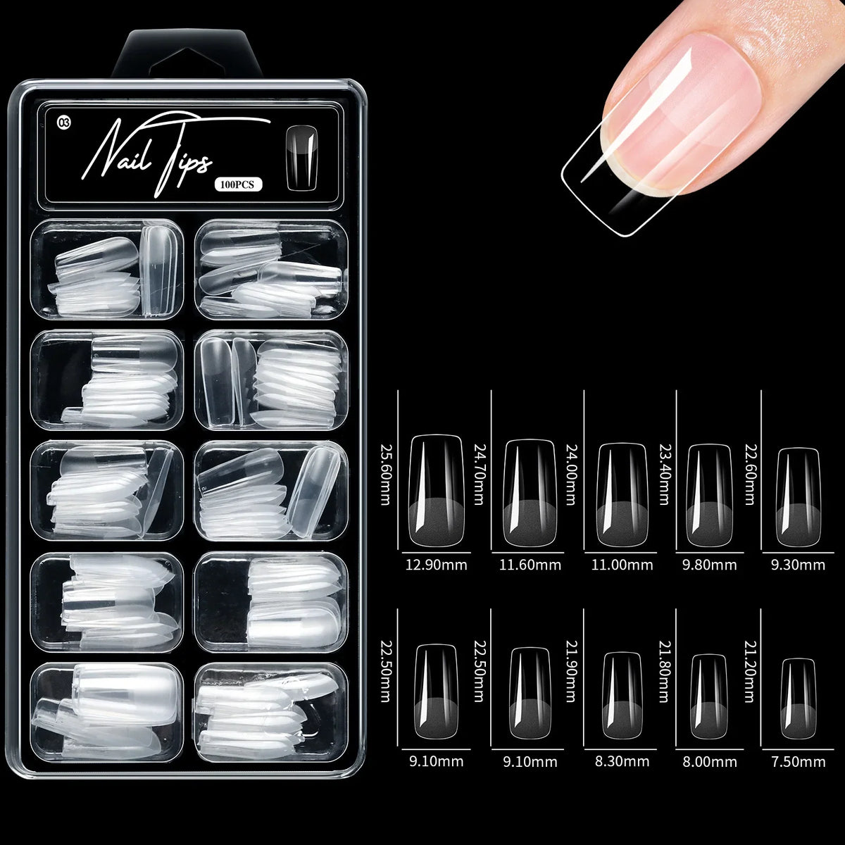 100/600Pcs Short Almond Nail Tips Soft Gel Nail Tips Full Cover False Nail Tips For Acrylic Nails  Salon Home Press On Nails 8