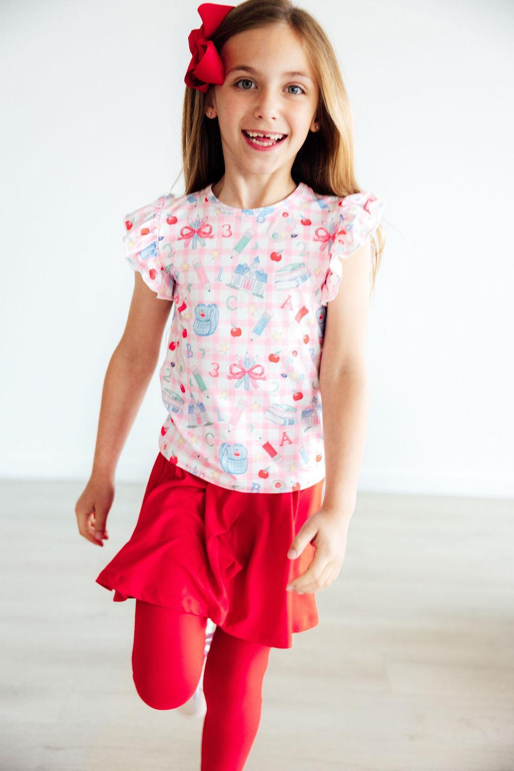 School Days S/S Ruffle Tee 6