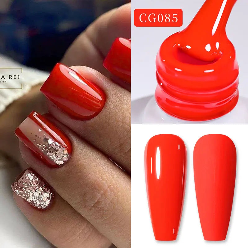 BORN PRETTY 10ml Blood Red Jelly Gel Nail Polish Halloween Nails Art Gel Polish Sheer Translucent Nail Gel for Winter Manicure 116