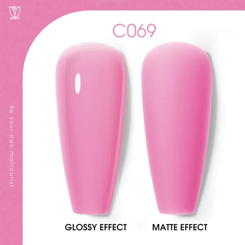 ROSALIND 7ml/15ml Summer Green Gel Nail Polish Semi Permanent Nail Art Manicure Soak Off Top Base Matt Hybrid Varnishes UV Gel 69