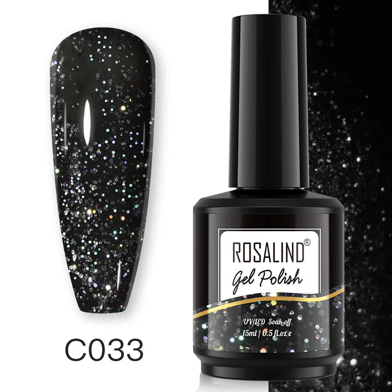 ROSALIND 7ml/15ml Summer Green Gel Nail Polish Semi Permanent Nail Art Manicure Soak Off Top Base Matt Hybrid Varnishes UV Gel 14