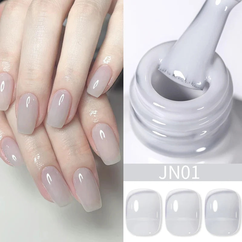 BORN PRETTY 10ml Blood Red Jelly Gel Nail Polish Halloween Nails Art Gel Polish Sheer Translucent Nail Gel for Winter Manicure 54