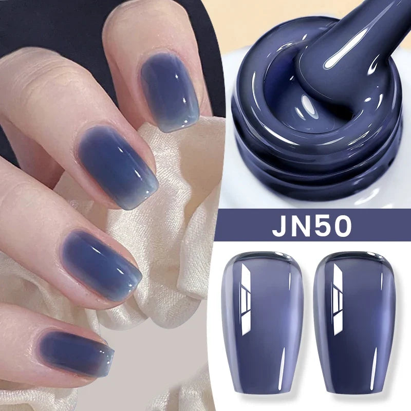 BORN PRETTY Jelly Nude Gel Nail Polish 10ml Light Pink Peach Translucent Color UV Light Cure Gel Varnish Nail Art DIY at Home 44