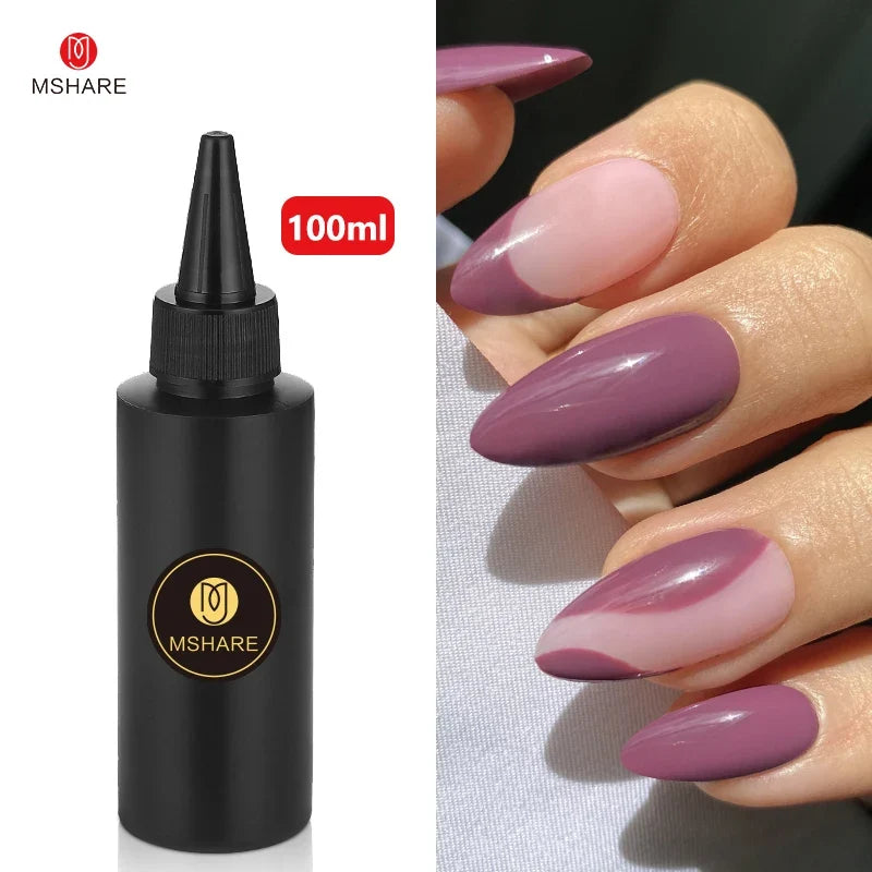 MSHARE 100ML Nail Gel Polish Soak Off UV LED Nails Vernis Semi Permanent Varnish Polish White Red Nail Gel Art 42