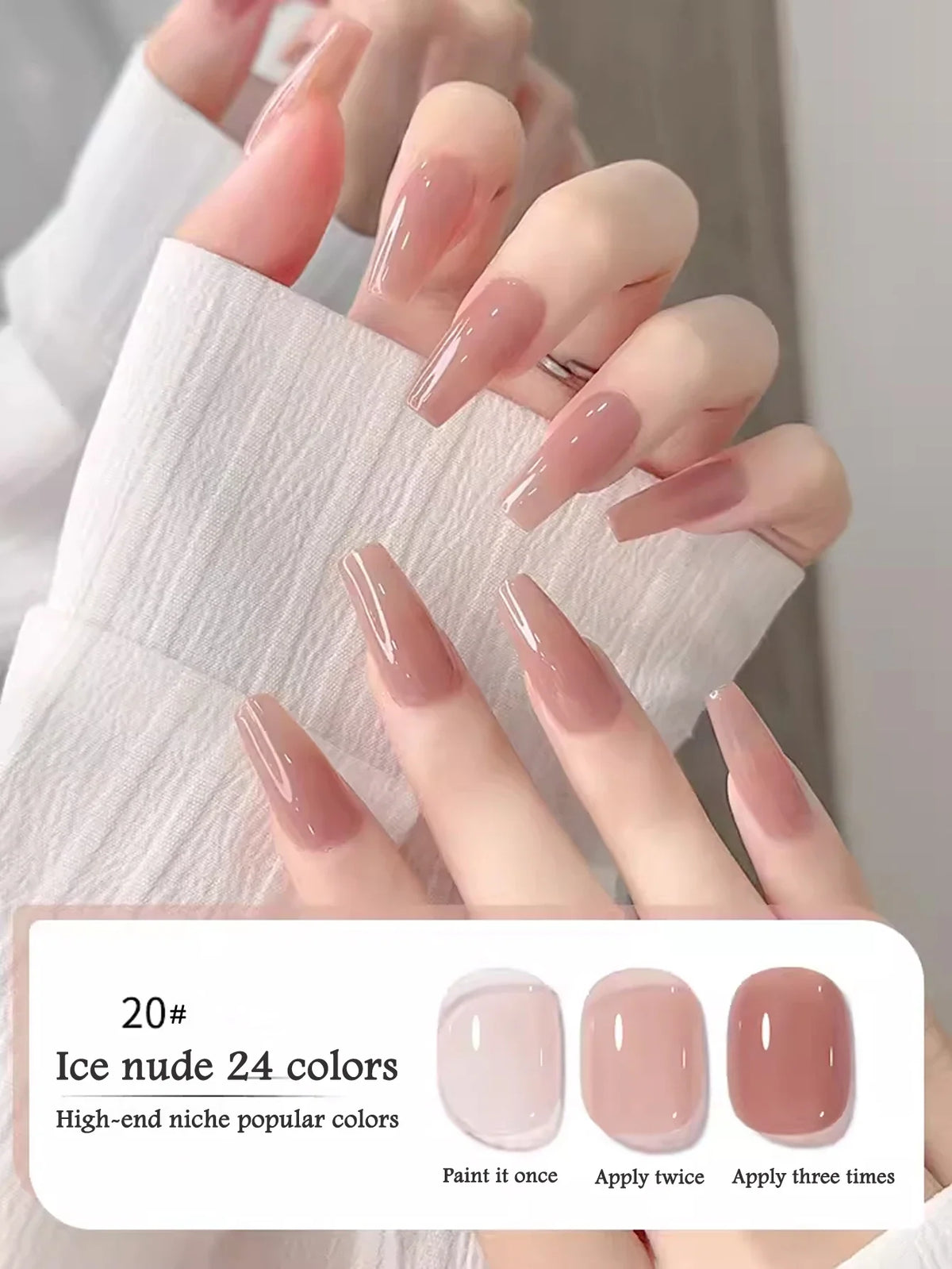 10ML 1-24PCS Milk White Jelly Gel Nail Polish Nail Art 2026 New Popular Nail Supplies UV LED Light Nails Black Red Nails 23