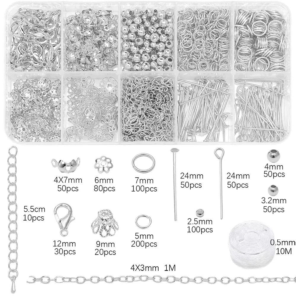 1 Set Jewelry Making Starter Kit – DIY Earrings, Necklaces & Findings for Beginners and Adults 7