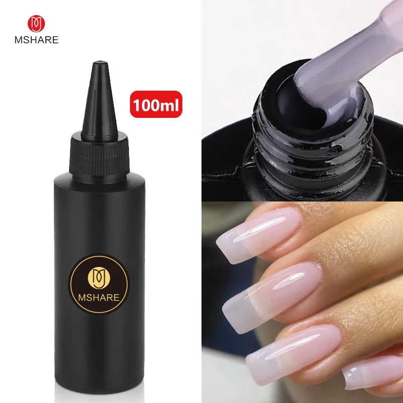 MSHARE 100ML Nail Gel Polish Soak Off UV LED Nails Vernis Semi Permanent Varnish Polish White Red Nail Gel Art 45