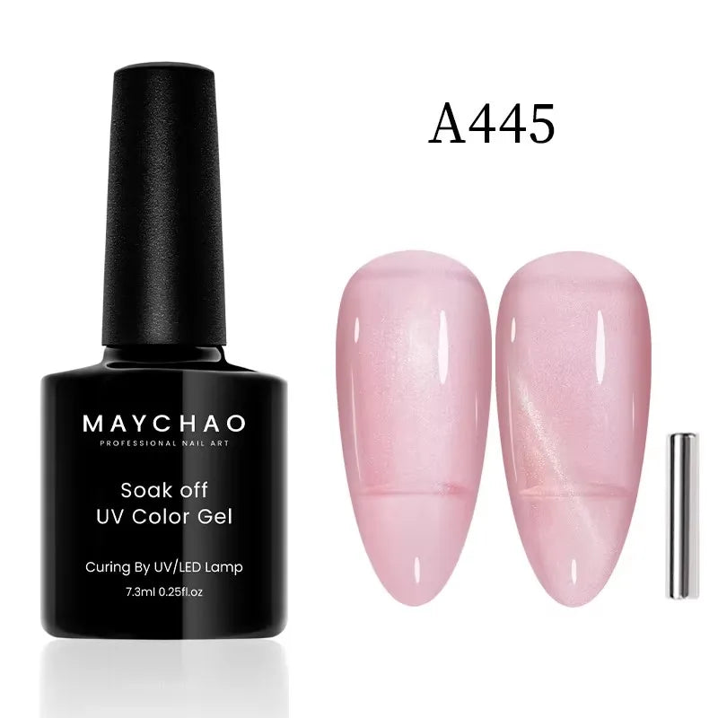 MAYCHAORomantic Galaxy Cat Eye Gel Nail Polish With Magnet Soak off UV Holographic Magnetic Rainbow Gel Polish for Nail Manicure 38